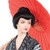 Geisha Inspired Black Bun Halloween Wig Costume Accessory-One Size Fits All - IMAGE 1
