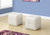 Set of 2 White Contemporary Cubic Upholstered Ottomans 12" - IMAGE 4