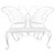 Butterfly Outdoor Patio Garden Bench - 60" - White - IMAGE 1