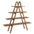 55" Brown Contemporary A-Frame Open Ladder Display with 4-Tier Shelves - IMAGE 1
