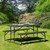 58.25" Gray and Black Insta-Fold Folding Picnic Table and Benches Set