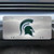 12" Stainless Steel and Green NCAA Michigan State Spartans Rectangular License Plate - IMAGE 2