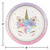 Disposable Unicorn Baby Shower Paper Party Dinner Plates - 9" - Club Pack of 96 - IMAGE 2