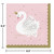 Club Pack of 192 White and Pink Stylish Swan 2-Ply Luncheon Napkins 6.5" - IMAGE 2