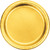Club Pack of 96 Gold Solid Round Party Plates 9" - IMAGE 1