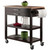 34.25” Brown and Beige Langdon Kitchen Cart with Two Drawers and Two Slatted Shelves - IMAGE 3