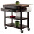 34.25” Brown and Beige Langdon Kitchen Cart with Two Drawers and Two Slatted Shelves - IMAGE 5