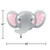 Pack of 10 Gray and Pink Metallic Enchanting Elephant Girl Birthday Party Balloons - IMAGE 2