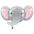 Pack of 10 Gray and Pink Metallic Enchanting Elephant Girl Birthday Party Balloons - IMAGE 1
