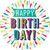 Disposable Happy Birthday Burst Disposable Party Dinner Plates - 9" - Club Pack of 96 - IMAGE 1