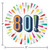 Disposable 80's Birthday Burst Disposable Paper Party Plates - 7" - Club Pack of 96 - IMAGE 2