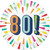 Disposable 80's Birthday Burst Disposable Paper Party Plates - 7" - Club Pack of 96 - IMAGE 1