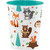 Pack of 12 White Wild One Woodland Disposable Plastic Drinking Party Tumbler Cups 16 oz. - IMAGE 1
