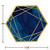 Club Pack of 96 Navy Blue and Gold Geode Disposable Paper Hexagonal Banquet Plates 11.5" - IMAGE 2