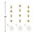 Club Pack of 36 White and Gold Swan Dizzy Dangler Hanging Party Decorations 32" - IMAGE 2