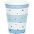 Club Pack of 96 Blue and Silver Celebration Cups Disposable Paper Drinking Party Tumbler Cups 9 oz. - IMAGE 1