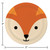 Disposable Fox Face Paper Party Dessert Plates - 7" - Club Pack of 96 - IMAGE 2