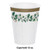 Club Pack of 96 White and Green Eucalyptus Cups Disposable Paper Drinking Party Tumbler Cups 12 oz. - IMAGE 2