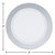 Club Pack of 120 White and Silver Metallic Rim Disposable Plastic Round Party Plates 7" - IMAGE 2