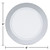 Disposable Round Party Banquet Plates - 9" - White and Silver - Club Pack of 120 - IMAGE 2