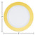 Club Pack of 120 White and Gold Metallic Rim Disposable Plastic Round Party Plates 7" - IMAGE 2