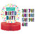 Pack of 6 Vibrantly Colored Birthday Burst Centerpiece 12" - IMAGE 1