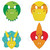 Club Pack of 24 Vibrantly Colored Dinosaur Boy Child Halloween Party Mask 7.25" - IMAGE 1