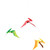 Club Pack of 36 Red and Green Boy Dino Hanging Tissue Paper Fan Party Decorations 32" - IMAGE 1