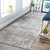 3’3” x 10' Distressed Finished Gray and Beige Area Throw Rug Runner - IMAGE 2