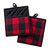 Quilted Buffalo Check Cotton Potholders - 9" - Black and Red - Set of 2 - IMAGE 1