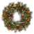Pre-Lit Wintry Pine Artificial Christmas Wreath, 24-Inch, White LED Lights - IMAGE 1