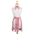 31" Red and White Striped American Flag Inspired Skirt Apron Dress with Extra Long Ties - IMAGE 2