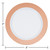 Club Pack of 120 Rose Gold and White Plastic Dessert Plates with Rim 7" - IMAGE 2