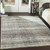 3.25' x 5' Distressed Olive Green and White Rectangular Area Throw Rug - IMAGE 2