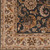 3'6" Floral Persian Design Denim Blue and Brown Round Hand Tufted Wool Area Rug - IMAGE 6