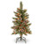 3' Pre-Lit Glittering Pine Pencil Slim Artificial Christmas Tree, Multicolor Lights - IMAGE 1