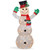 48" White and Green Pre-Lit LED Snowman Outdoor Christmas Decoration - IMAGE 1
