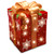 21.25" Pre-Lit Red and Gold Gift Box Christmas Outdoor Decor - IMAGE 1