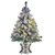 3' Pre-lit Potted Evergreen Flocked Artificial Christmas Tree, Fiber Optic Lights - IMAGE 1