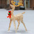 48" Pre-lit LED Champagne Gold Standing Reindeer Christmas Decoration- White Lights - IMAGE 2