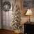 6' Pre-Lit Slim Frosted Colonial Artificial Half Wall Christmas Tree, Clear Lights - IMAGE 2