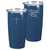 8" Navy Blue Stainless Steel Cross Printed Drinking Tumbler Cup With Lid, 20oz. - IMAGE 1