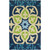 4.8' x 6.5' Barcelona Tile Blue and Green Rectangular Outdoor Area Throw Rug - IMAGE 1