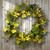 Yellow and Green Cosmos Flowers Artificial Wreath - 22-Inch, Unlit - IMAGE 3