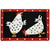 1.6' x 2.5' Cluck, Cluck Chicks Black and White Rectangular Area Throw Rug - IMAGE 1