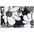 1.75' x 2.75' Feelin Groovy Black and White Rectangular Area Throw Rug - IMAGE 1