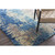 10' x 14' Abstract Blue and Beige Rectangular Area Throw Rug