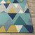 6' x 9' Blue and Gray Geometric Triangle Patterned Rectangular Hand Tufted Area Rug - IMAGE 5