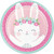 Easter Bunny Disposable Party Dinner Plates - 8.75" - Club Pack of 96 - IMAGE 1