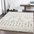 5'3” x 7'3” Ethnic Scandinavian Design Ivory and Brown Rectangular Area Throw Rug - IMAGE 2